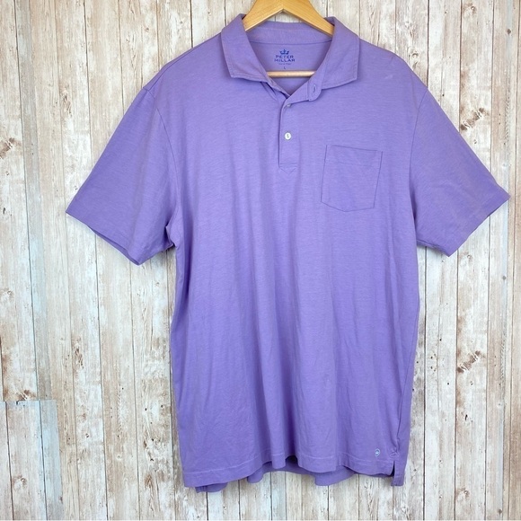 Peter Millar Short Sleeve Golf Polo Shirt Size Large Men - Picture 1 of 12